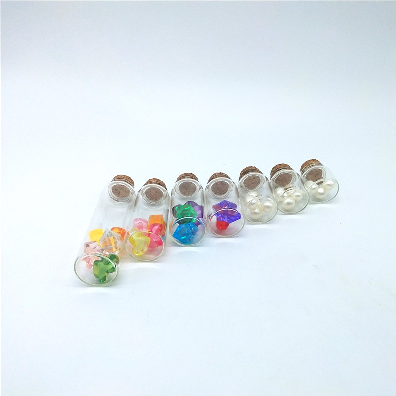 Small Clear Mini Borosilicate Glass Test Tube Bottle Vials With Cork Lid Stopper