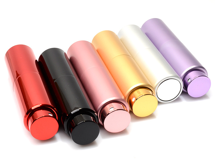 Small Colorful Frosted Gradual Change Bronzing Tube Cosmetic Spray 20ml Travel Aluminium Perfume Atomizer