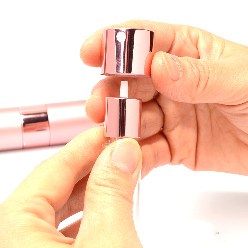 Small Colorful Frosted Gradual Change Bronzing Tube Cosmetic Spray 20ml Travel Aluminium Perfume Atomizer