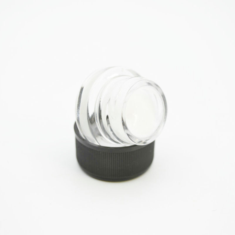 Small Container Cosmetic Eye Cream Clear Glass Jars with childproof Lid Round 3ml Glass Jars and Lids