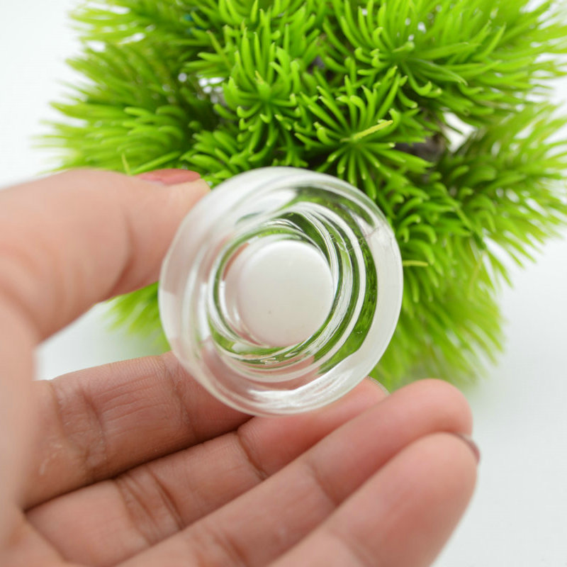 Small Container Cosmetic Eye Cream Clear Glass Jars with childproof Lid Round 3ml Glass Jars and Lids