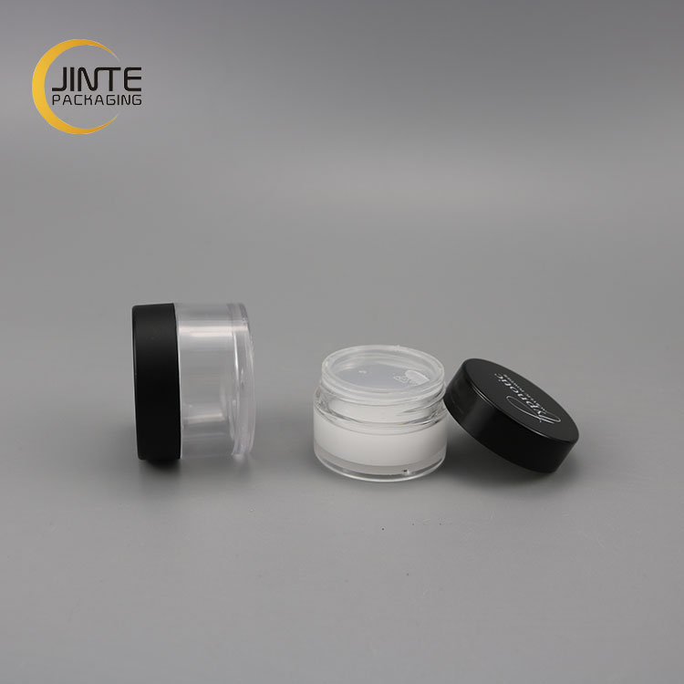 Small Cream Container, Popular Hot Quality PETG Plastic Clear Jar with Black Cap 15ml 30ml 50ml 60ml
