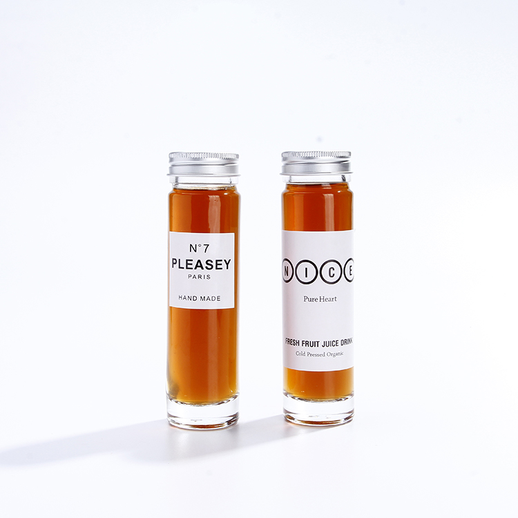 Small Cylinder 60ml Glass Kombucha Bottle Glass Tube Bottle With Screw Cap