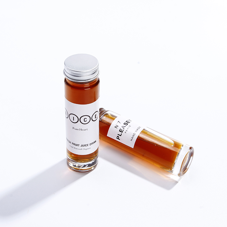 Small Cylinder 60ml Glass Kombucha Bottle Glass Tube Bottle With Screw Cap