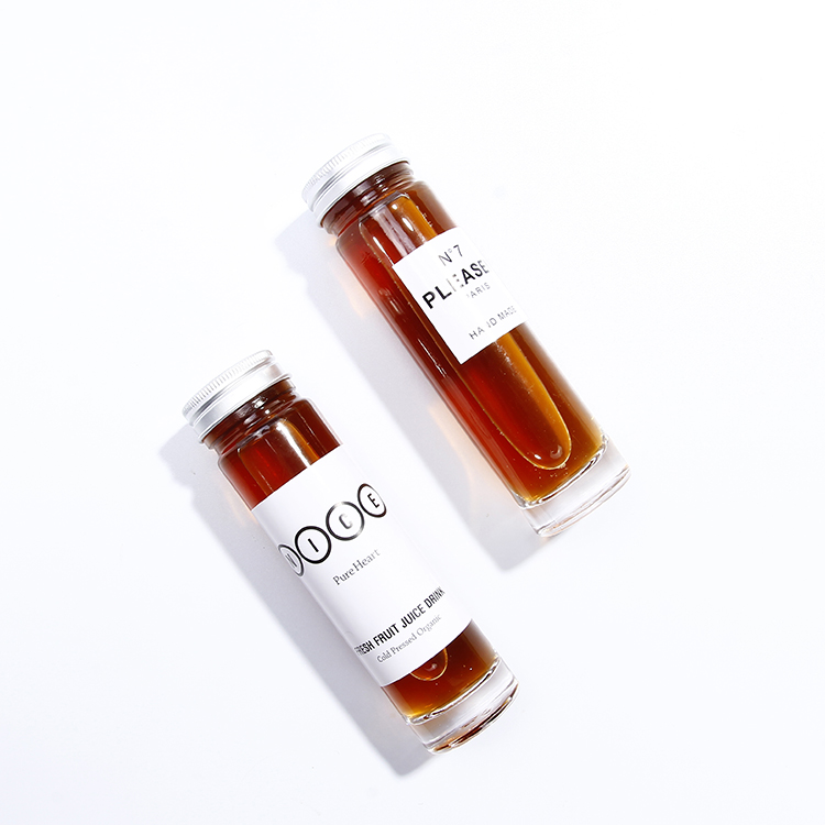 Small Cylinder 60ml Glass Kombucha Bottle Glass Tube Bottle With Screw Cap