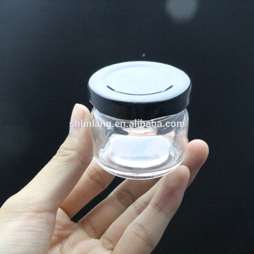 Small Empty 45ml Mini Glass Jars with Gold Lids Wedding Favors