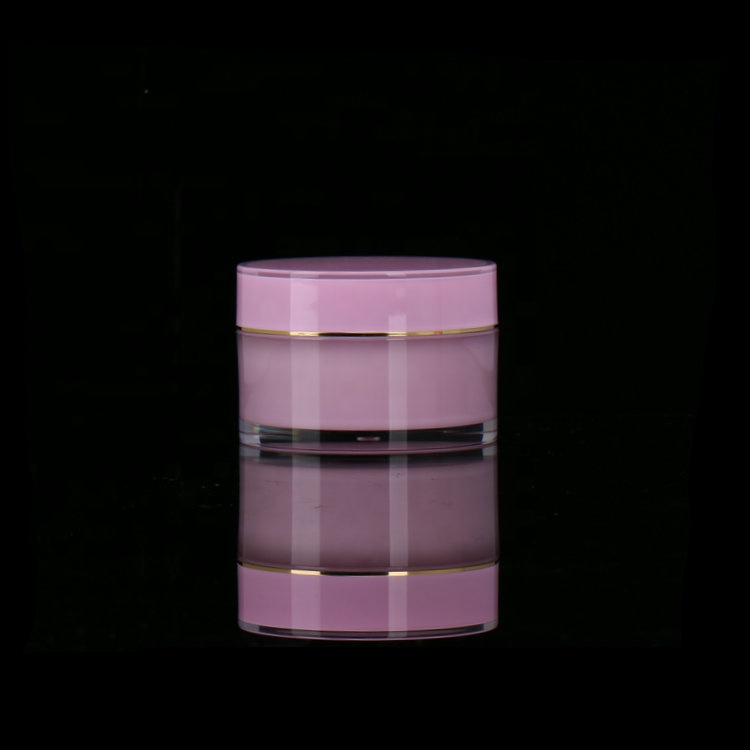 Small Empty Cosmetic Packaging Plastic Pink Face Cream Jar With Lid 30g 50g For Skincare Lip Balm Container