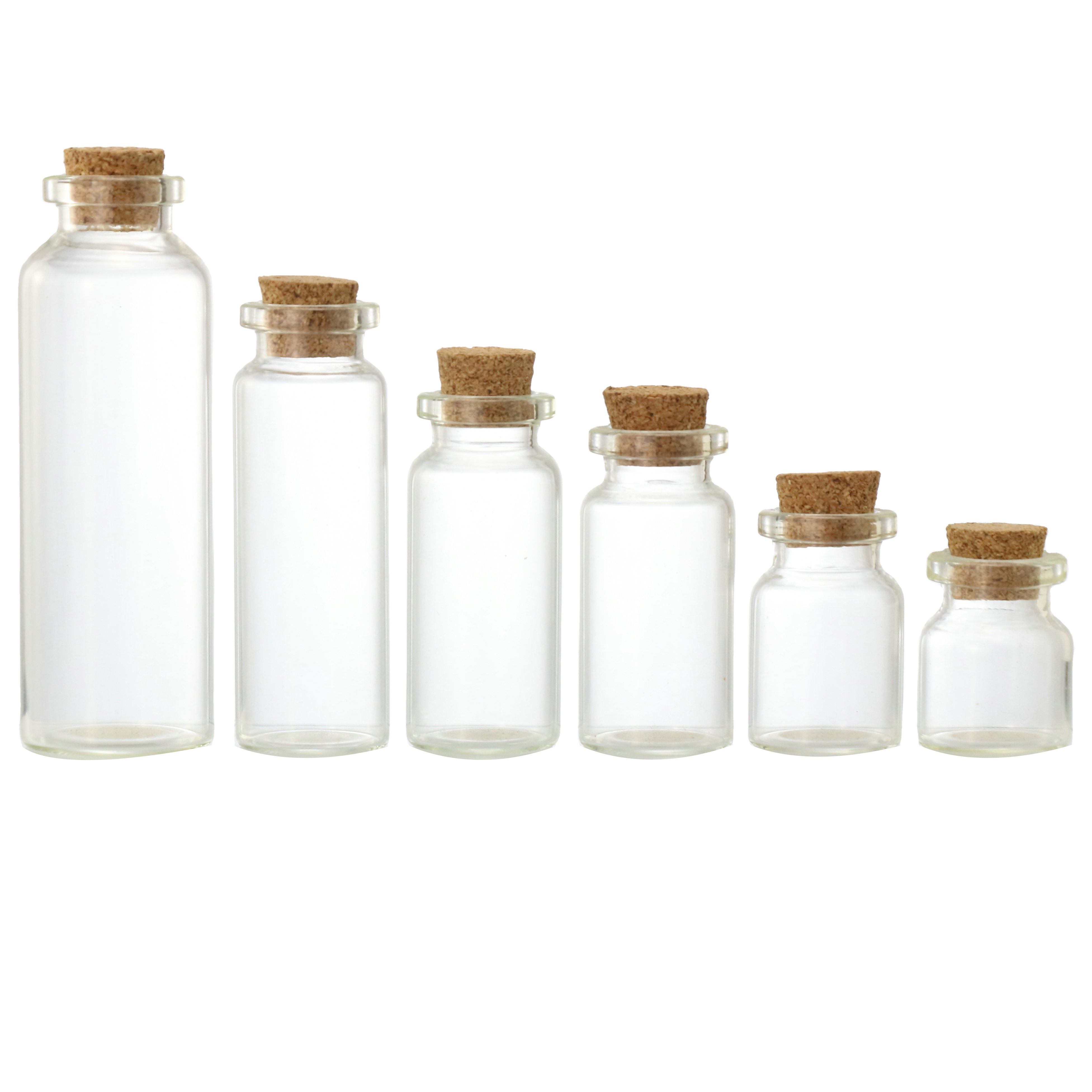 Small Glass Jars Message Vials With Lid Cheap Cork Stopper Bottle DIY Small Glass Bottle Mini Containers 22 diameter