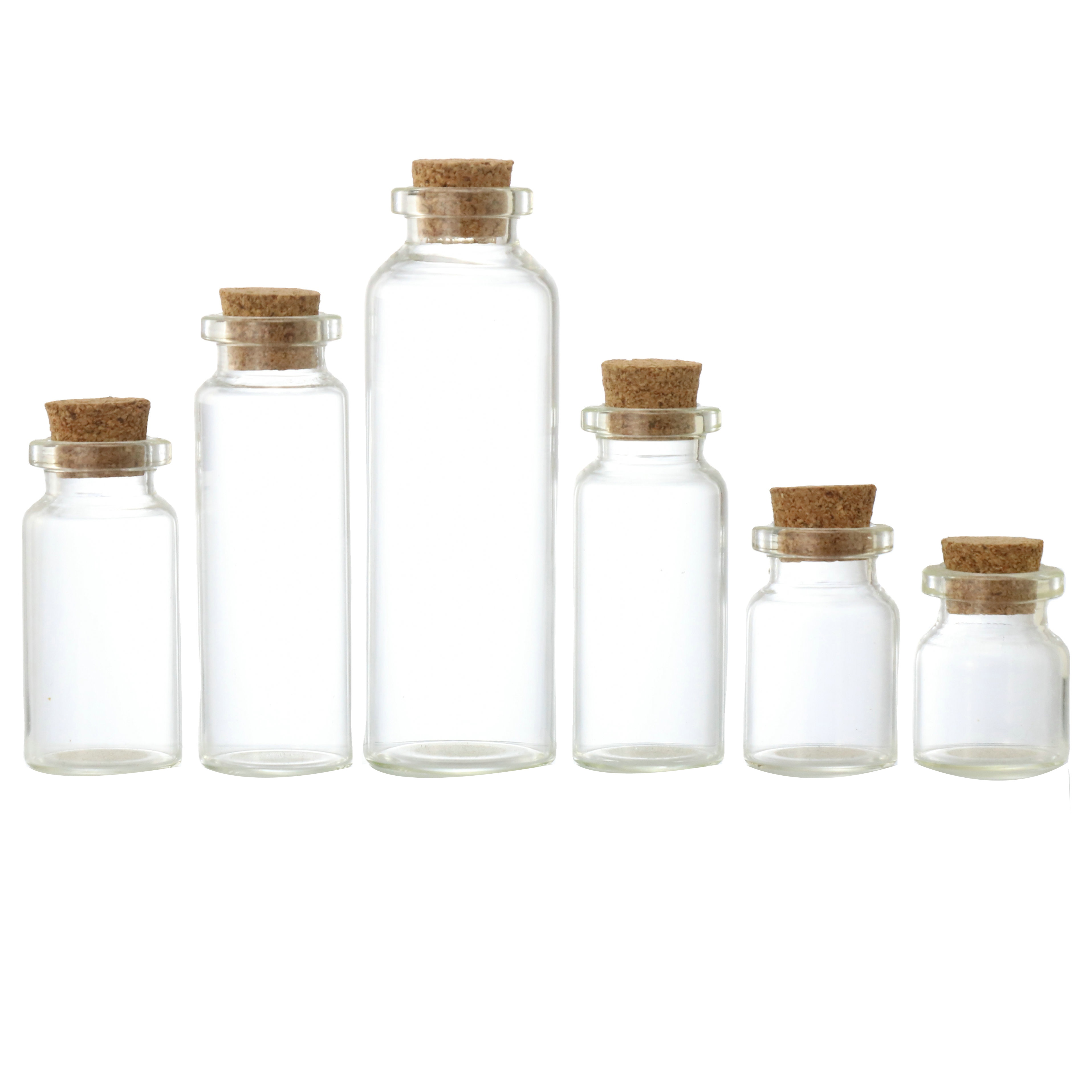 Small Glass Jars Message Vials With Lid Cheap Cork Stopper Bottle DIY Small Glass Bottle Mini Containers 22 diameter