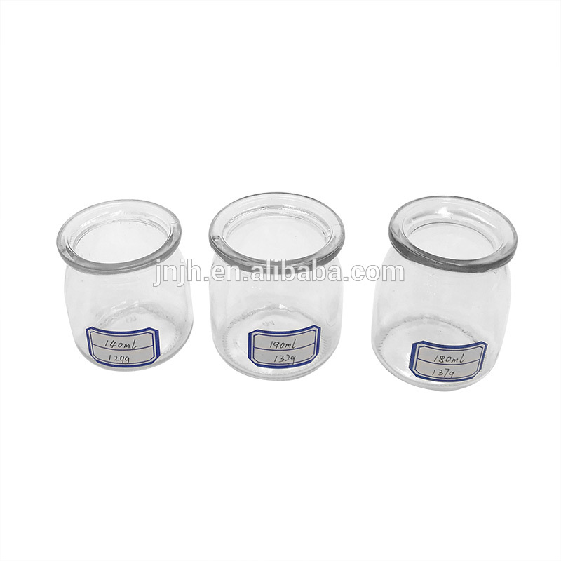 Small Glass Milk Bottles Glass Pudding Jars With Wooden Corks