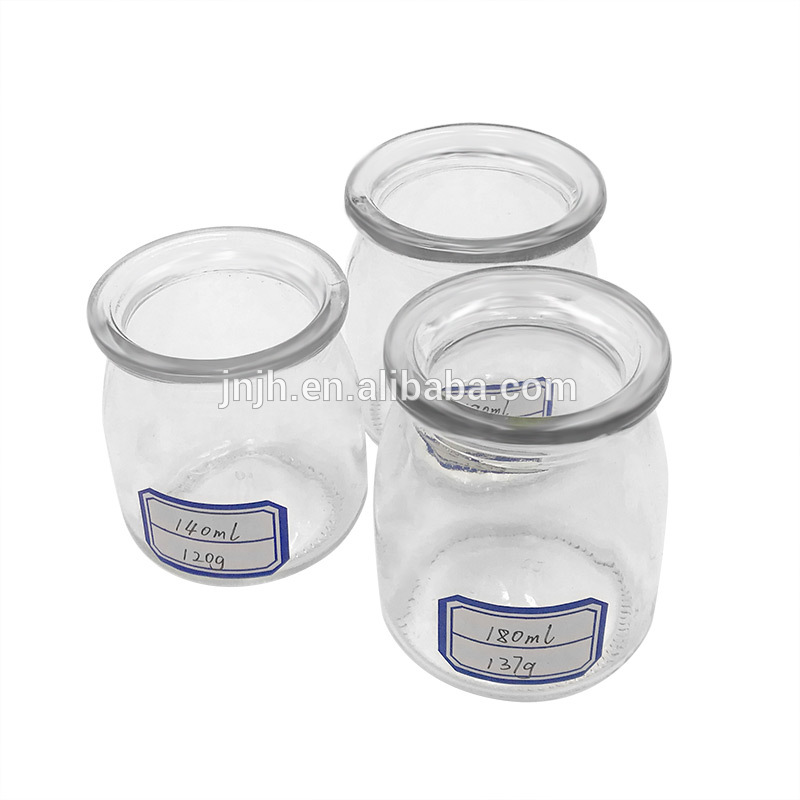 Small Glass Milk Bottles Glass Pudding Jars With Wooden Corks