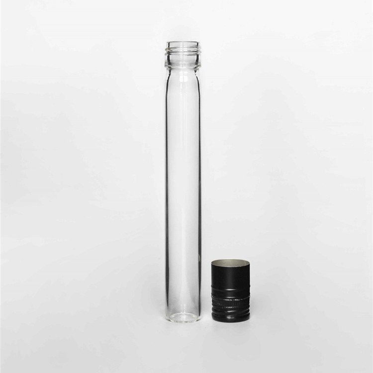 Small Glass Tester Bottle 30ml 50ml 100ml 150ml For Vodka Cocktail Juice Dry Herbals Clear Mini Long Tube Bottle with Screw cap