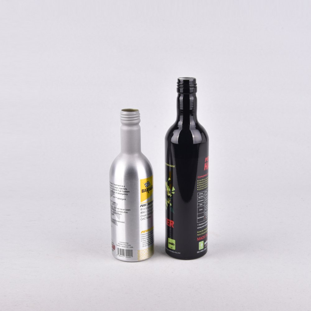 Small Long Neck Aluminum Fuel Oil Additive Bottle
