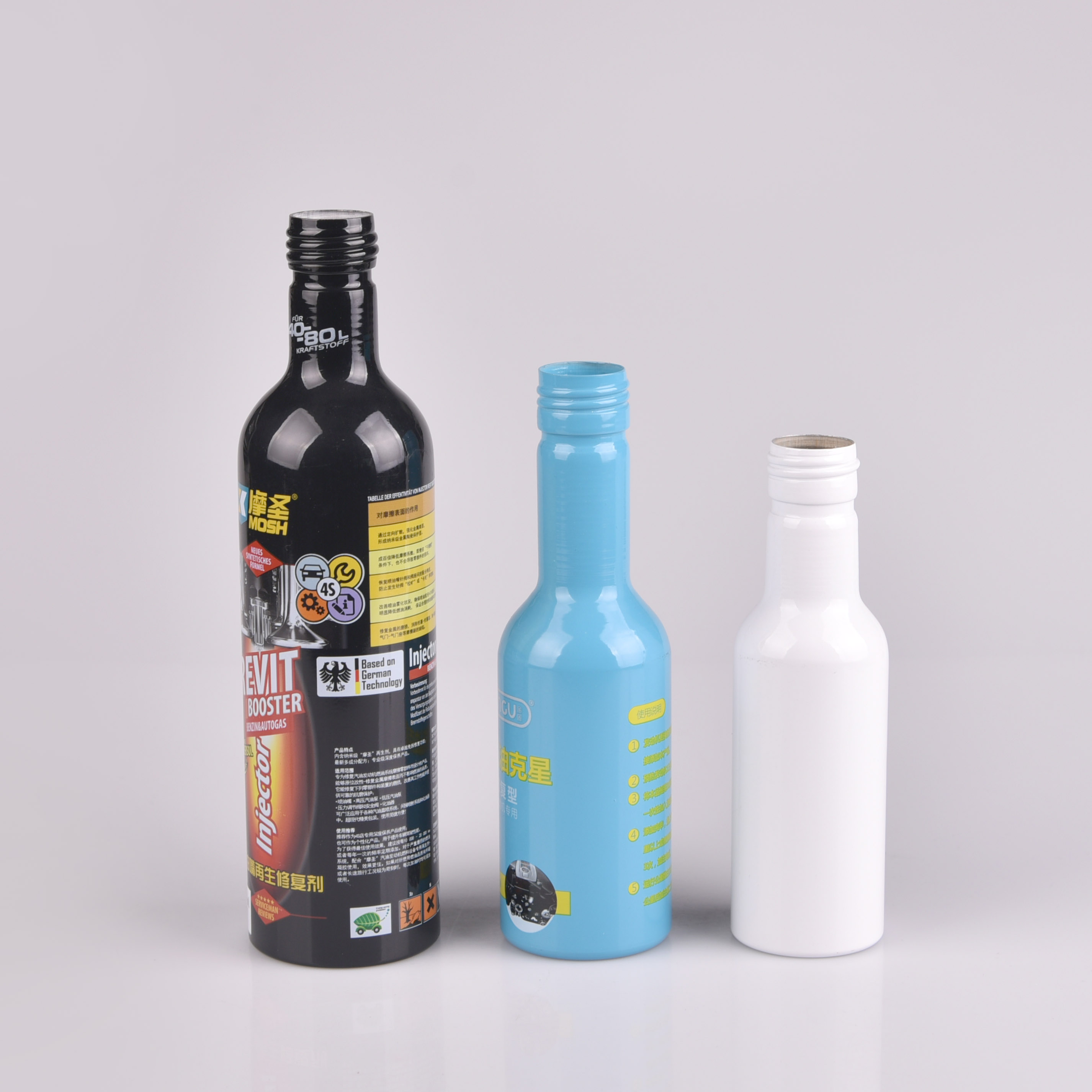 Small Long Neck Aluminum Fuel Oil Additive Bottle