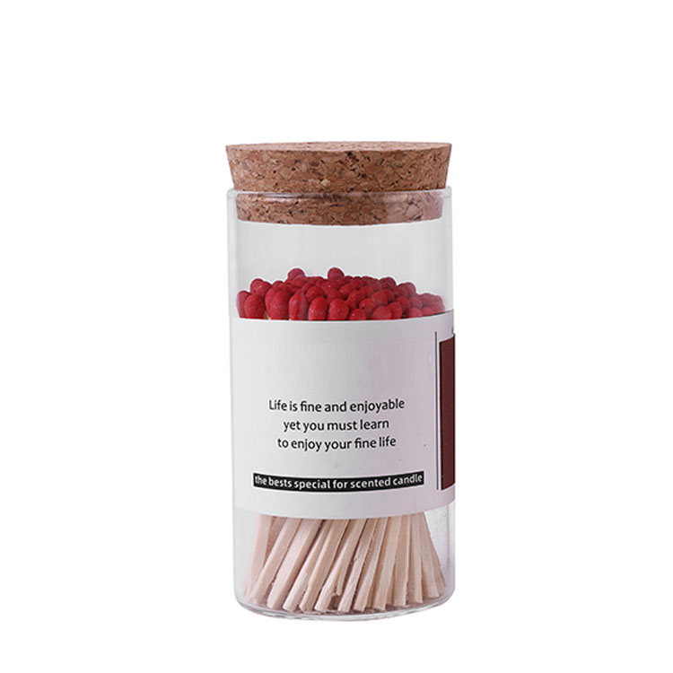 Small Mini Custom Clear Air Tight Glass Storage Container Jar with Cork Lid