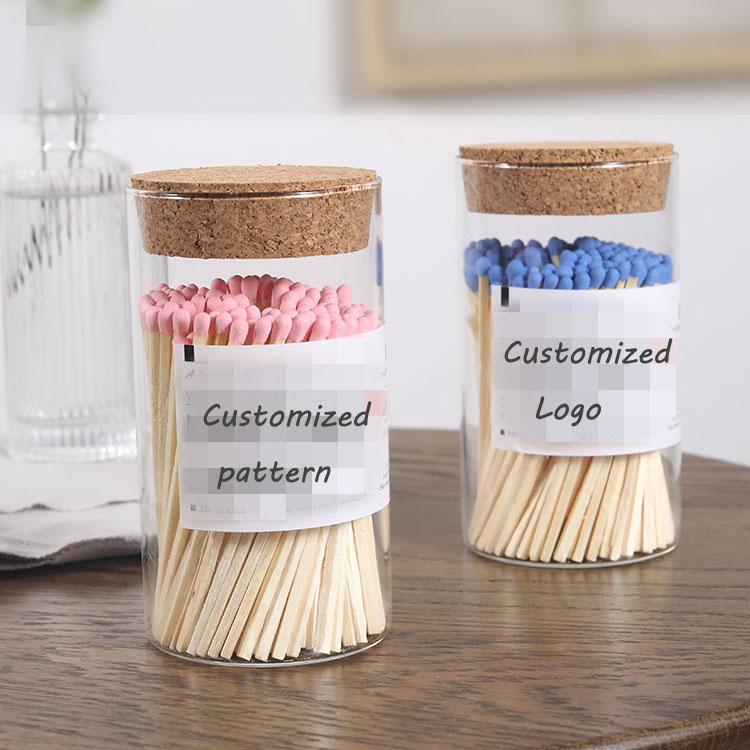 Small Mini Custom Clear Air Tight Glass Storage Container Jar with Cork Lid