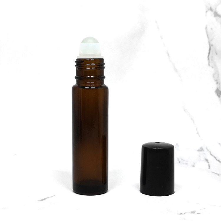 Small Mini Eye Serum Essential Oil Roller Glass Bottle Amber with Stainless Metal Ball Perfume Jz-roll on Bottle Roll on 10ml