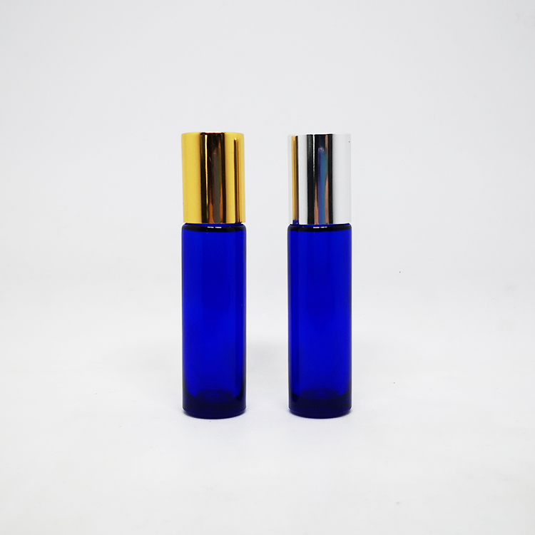 Small Mini Eye Serum Essential Oil Roller Glass Bottle Amber with Stainless Metal Ball Perfume Jz-roll on Bottle Roll on 10ml