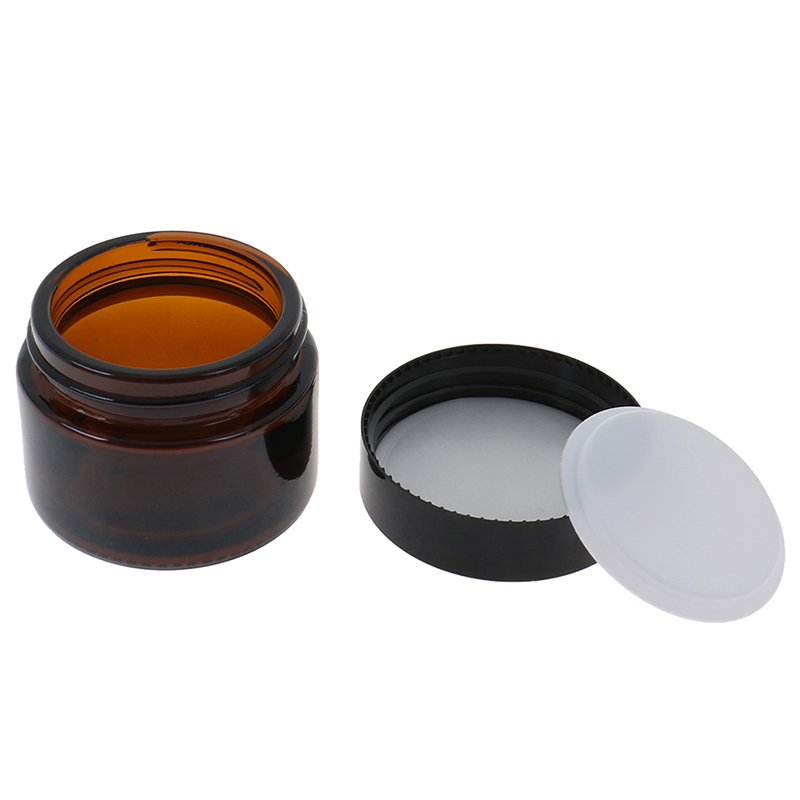 Small Order 5g 10g 15g 20g Glass Amber Brown Cosmetic Face Cream Lip Balm Glass Jar