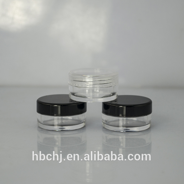 Small Plastic Sample Mini Bottle Jar Vial Cosmetic Portable Empty Pot White