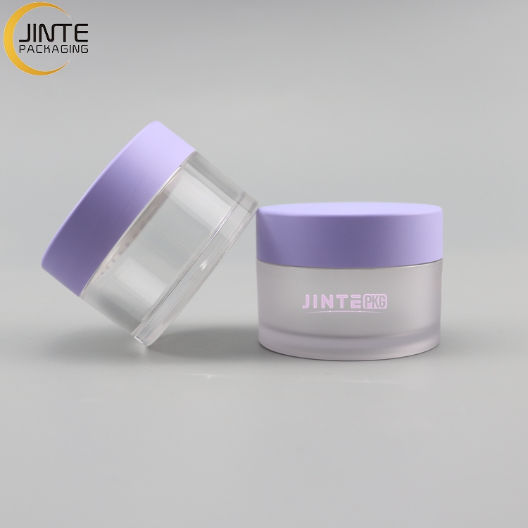 Small Size Purple Plastic Jar 1oz 2oz  Cosmetic Cream Container Lip Blam Body Scrub Butter Jars