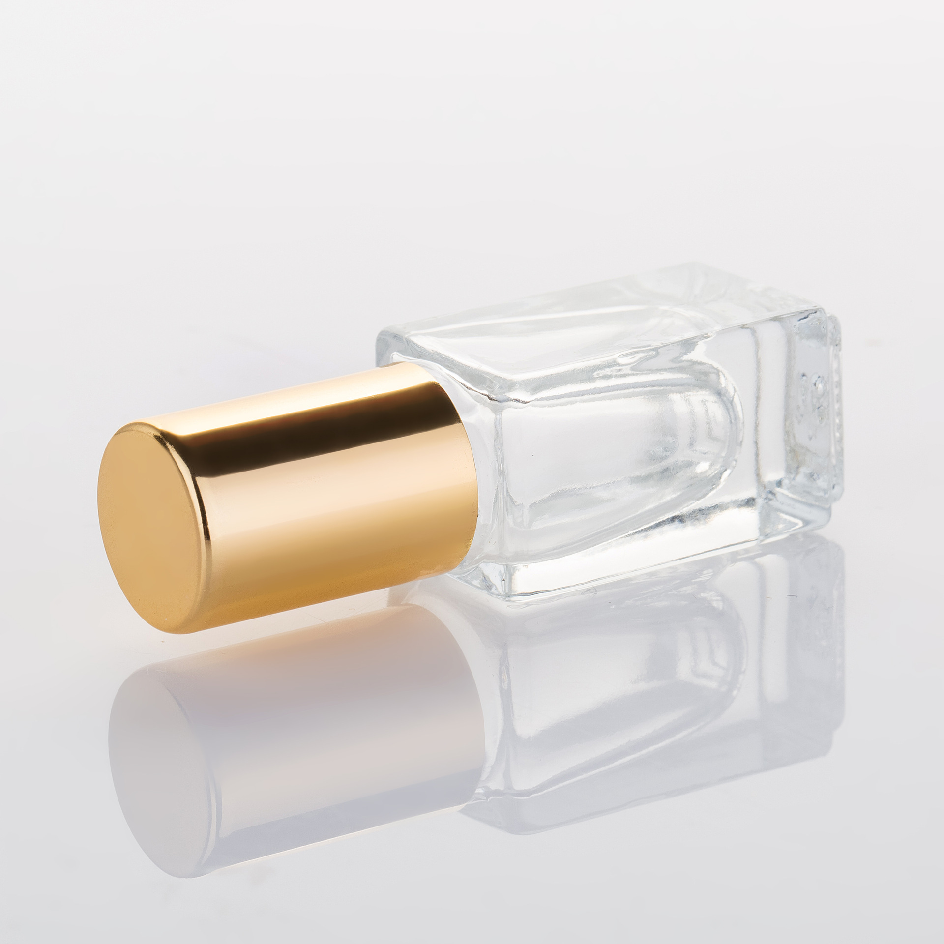 Small Square Roll On Empty 6ml Clear High Quality Empty Glass Perfume Bottle