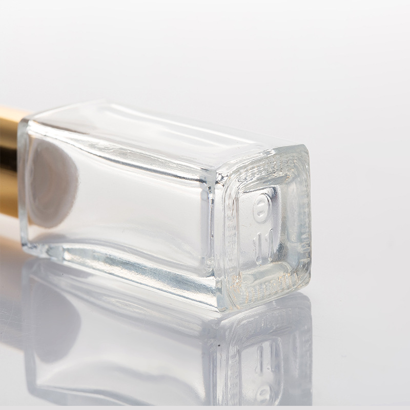 Small Square Roll On Empty 6ml Clear High Quality Empty Glass Perfume Bottle