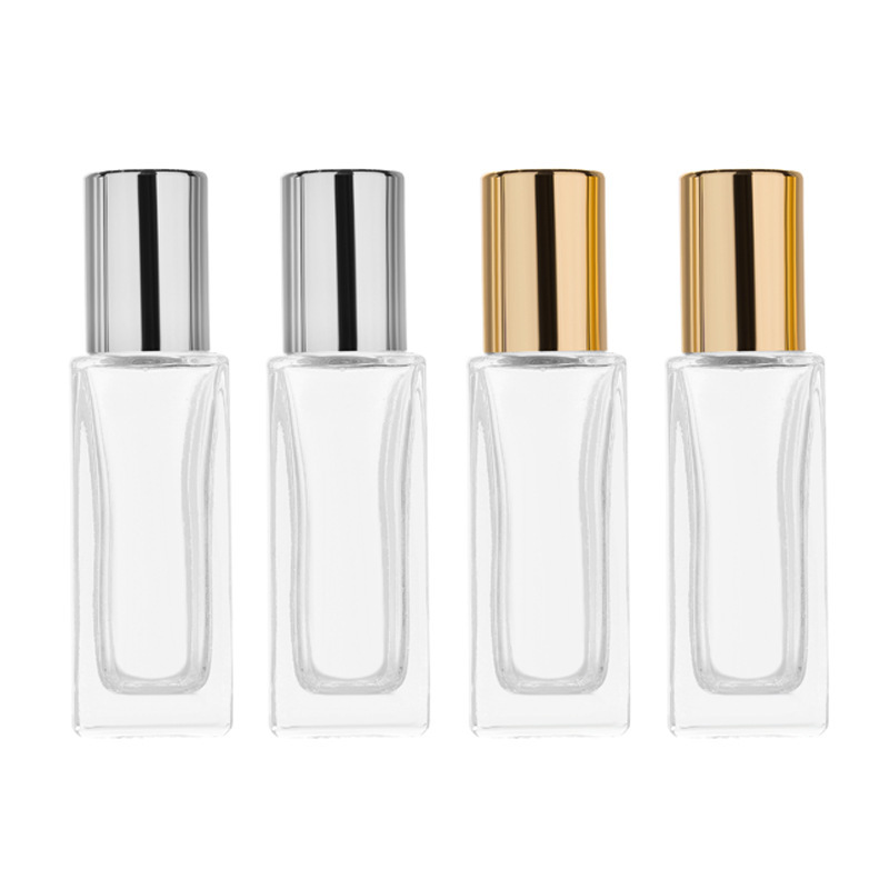 Small Square Roll On Empty 6ml Clear High Quality Empty Glass Perfume Bottle
