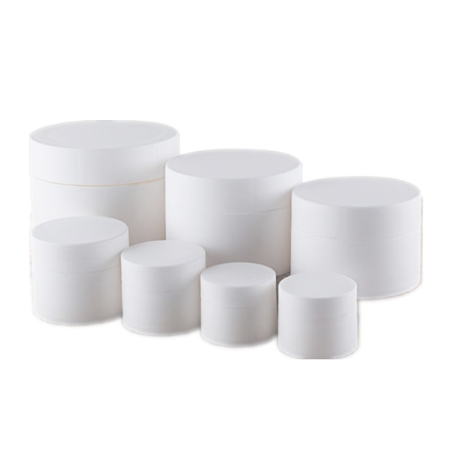 Small acrylic packaging cosmetic bottle amber pet white plastic cream jar container