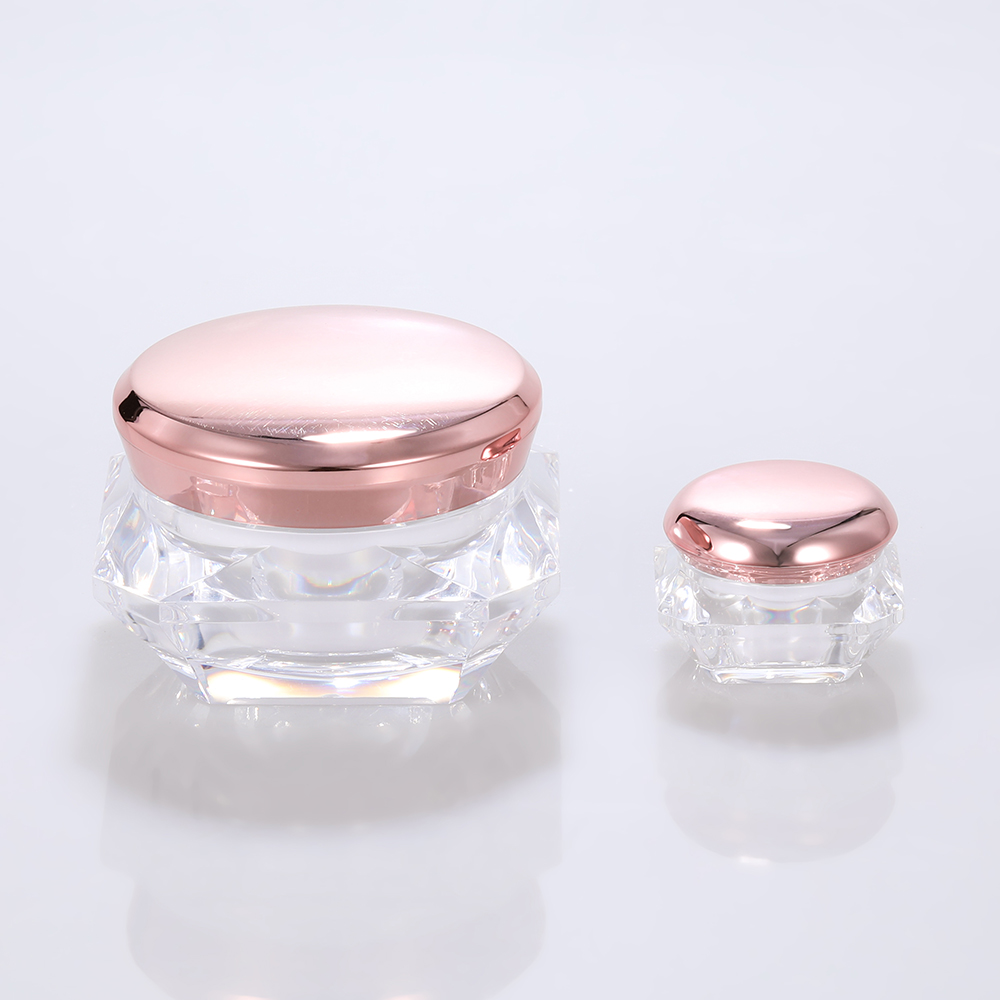 Small clear pink plastic eye cream cosmetic packaging pot jars with lids 5g 10g 15g 20g 25g 30g