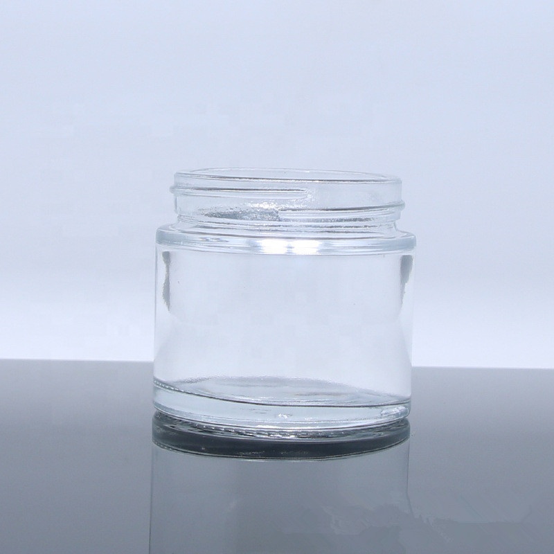 Small cream container frosted glass body scrub jar amber custom empty glass jar with lid 5g 10g 15g 20g 30g 50g 60g 100g 200g