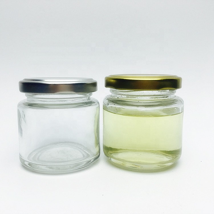 Small food storage fruit sauce apricot jam royal king honey glass jar 100ml 3oz in bulk