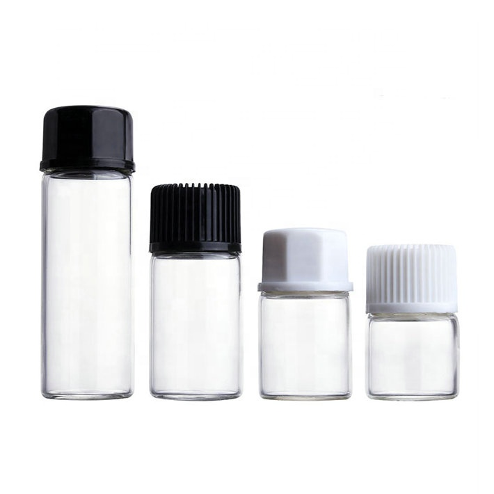 Small glass bottles vials 1ml 2ml 3ml 5ml 10ml clear amber blue glass dropper bottle for essential oil