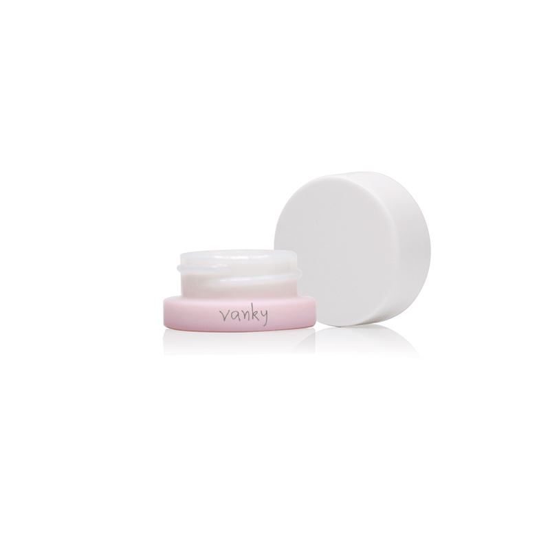 Small glass jar hemp extract container with child resistant lid