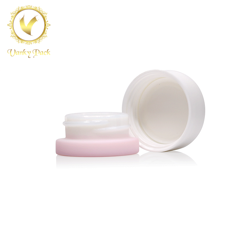 Small glass jar hemp extract container with child resistant lid