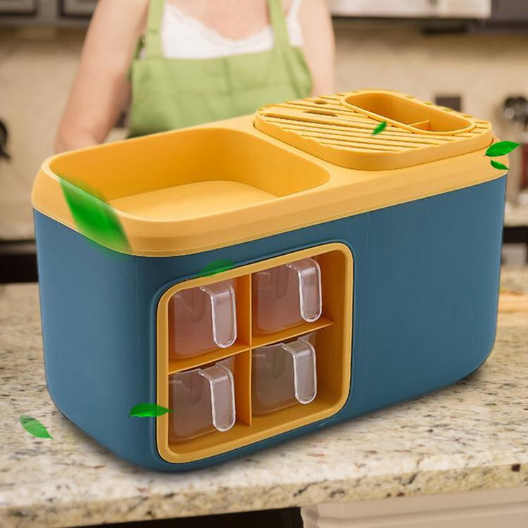 Small kitchen shelf seasoning box seasoning jar storage rack chopsticks storage box kitchen supplies
