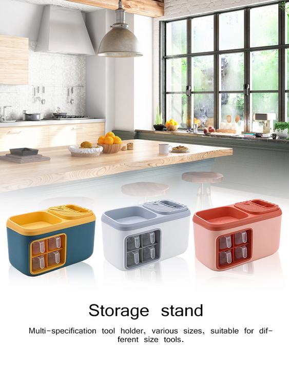 Small kitchen shelf seasoning box seasoning jar storage rack chopsticks storage box kitchen supplies