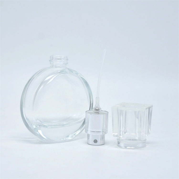 Small perfume bottles round glass bottle empty