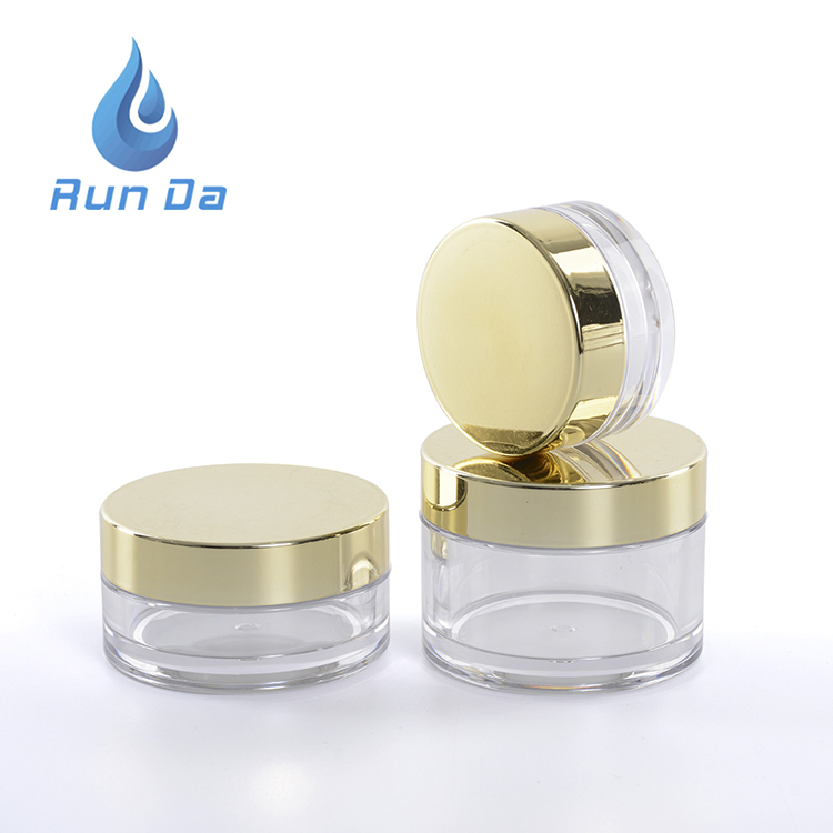Small round 5 10 15 30 50g luxury petg plastic cosmetic cream jar with lid