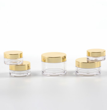 Small round 5 10 15 30 50g luxury petg plastic cosmetic cream jar with lid