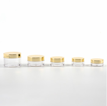 Small round 5 10 15 30 50g luxury petg plastic cosmetic cream jar with lid