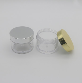 Small round 5 10 15 30 50g luxury petg plastic cosmetic cream jar with lid