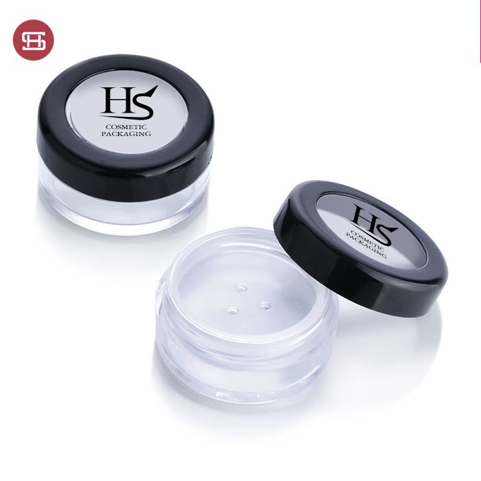 Small round plastic 10g cosmetic containers, loose powder case