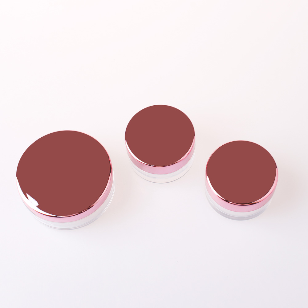 Small round plastic cosmetic containers, loose powder case