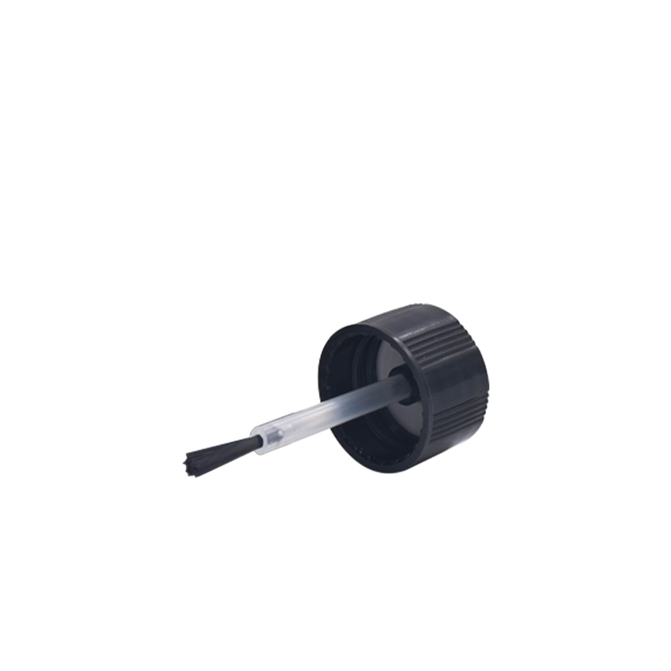 Small size 5ml 10ml empty matte black glass gel nail polish bottle with brush
