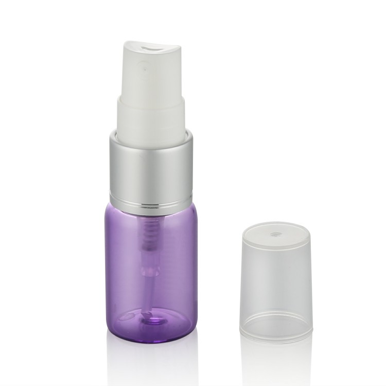 Small size sampels test 3ml 5ml purple glass fine mist spray bottle with spray for perfume