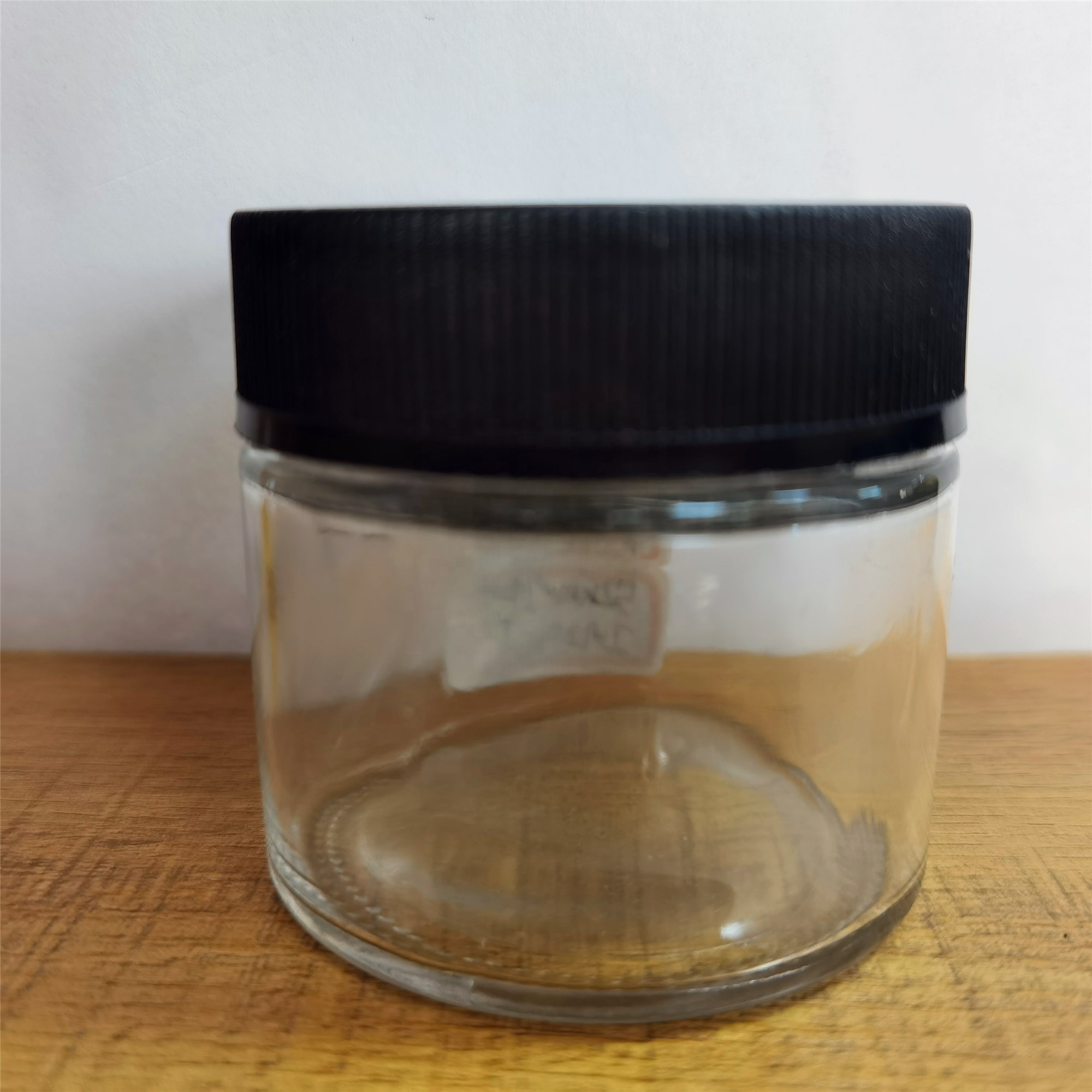 Smell Proof 3OZ Empty Flower Clear Wide Mouth Container Child Resistant Glass Jar With Lid