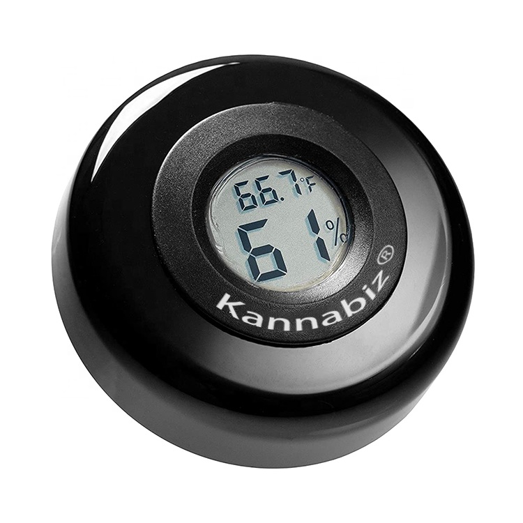 Smell Proof Air-tight Curing Weed Stash Jar with digital humidity temp sensor 250ml