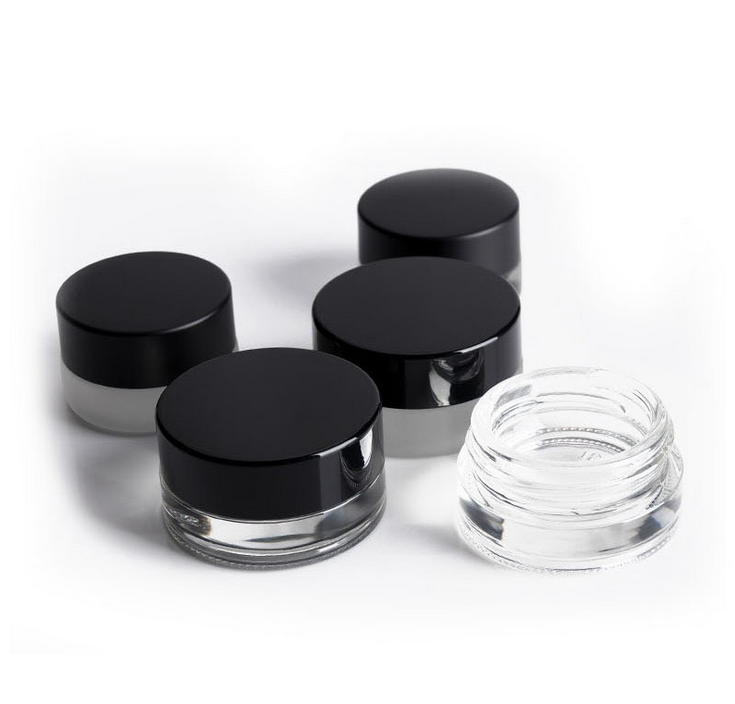 Smell Proof Clear Empty Cbd Flower Weed Accessories 3ml 5ml 10ml Glass Jar Storage Container Jar with Child Resistant Cap