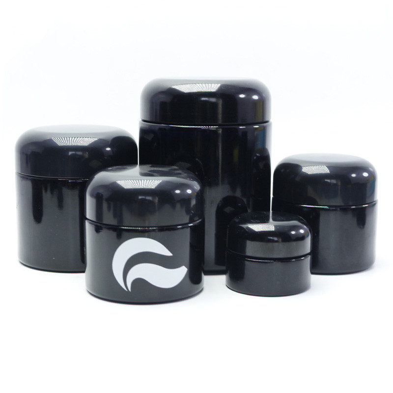 Smell Proof Jar Black Violet UV Glass Jar for Herb packing VJ-05S